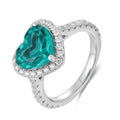 S925 Sterling Silver Ring with Lab-Grown Emerald JSEGR213Y | SHANA LUX