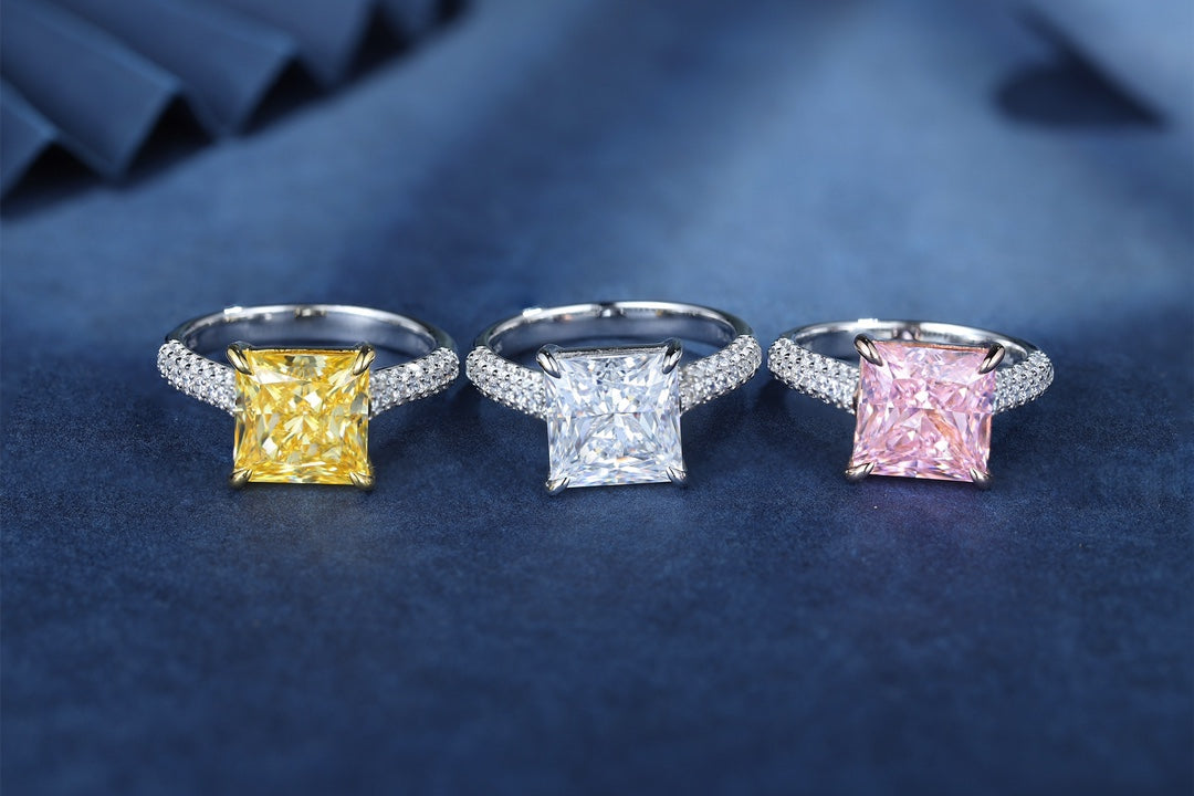 The S925 silver ring adopts an open - end design with a delicate band, featuring a square cubic zirconia that sparkles, with 