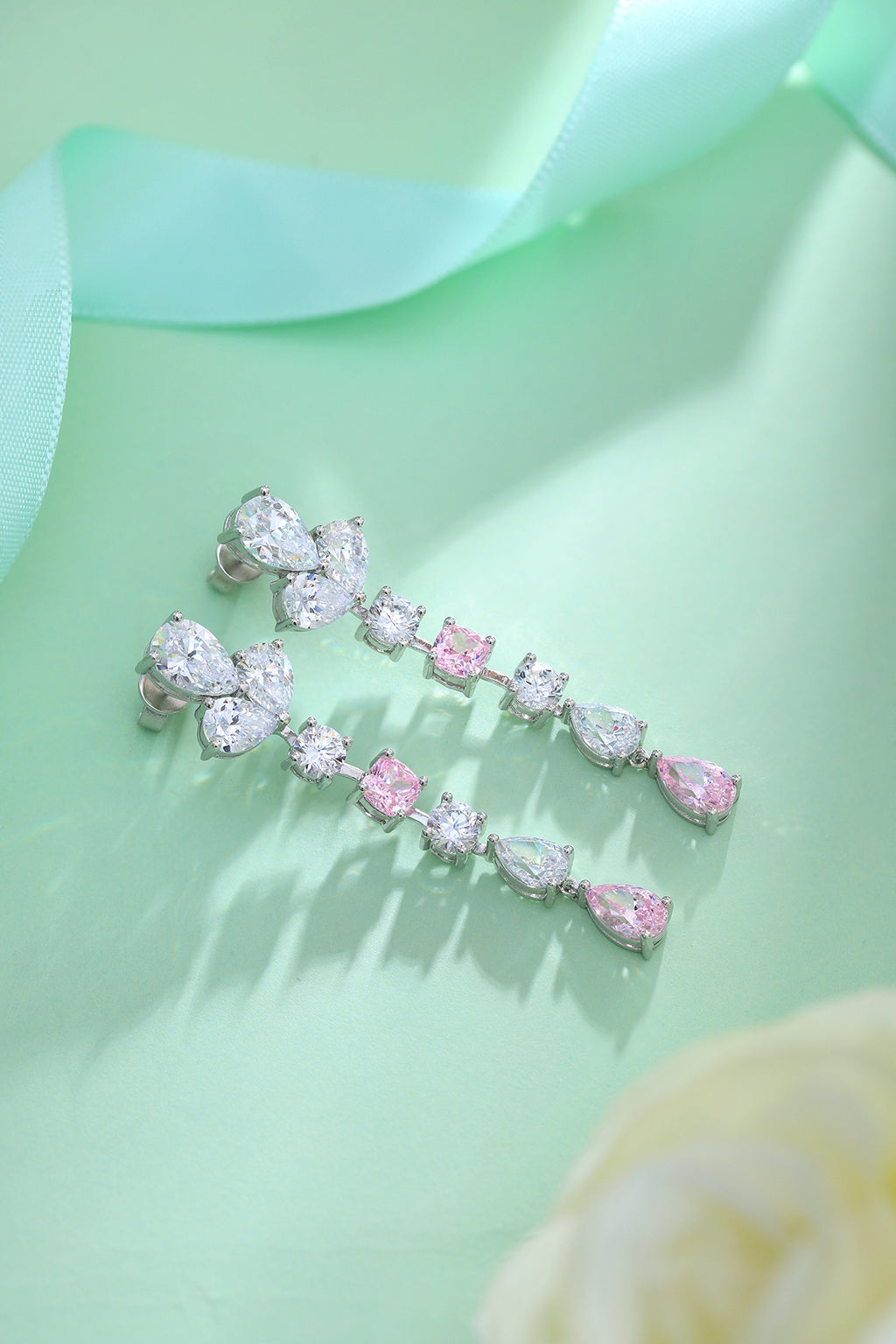 S925 Sterling Silver Stud Earrings with Cubic Zirconia PPSYE138Y | SHANA LUX