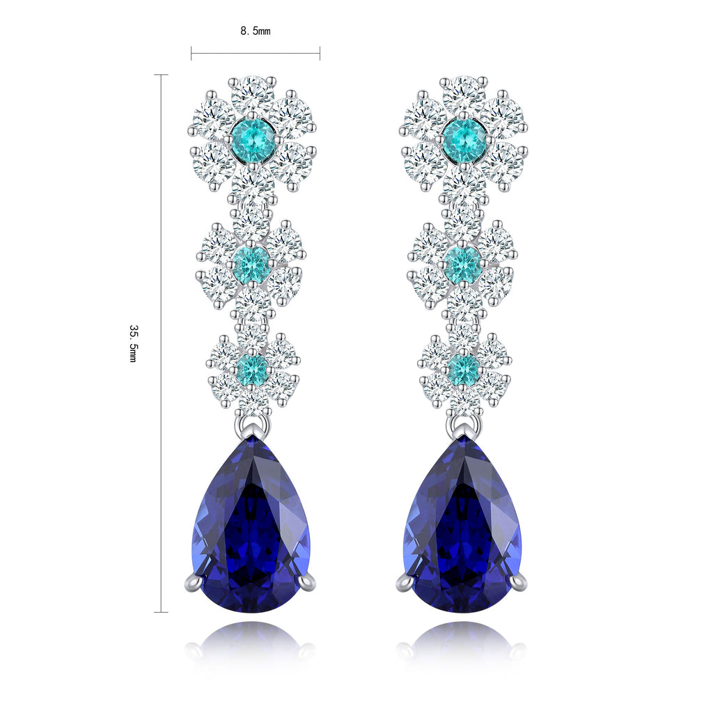 These stud earrings are made of S925 silver with delicate and secure clasps. Featuring lab-grown diamonds as main and decorat