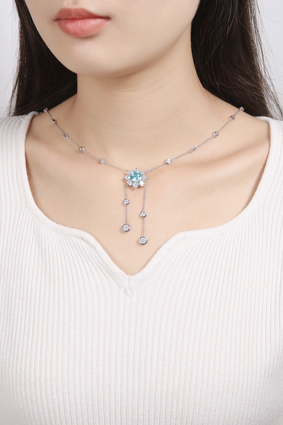 S925 Sterling Silver Pendant Necklace JN604Y-1 | SHANA LUX