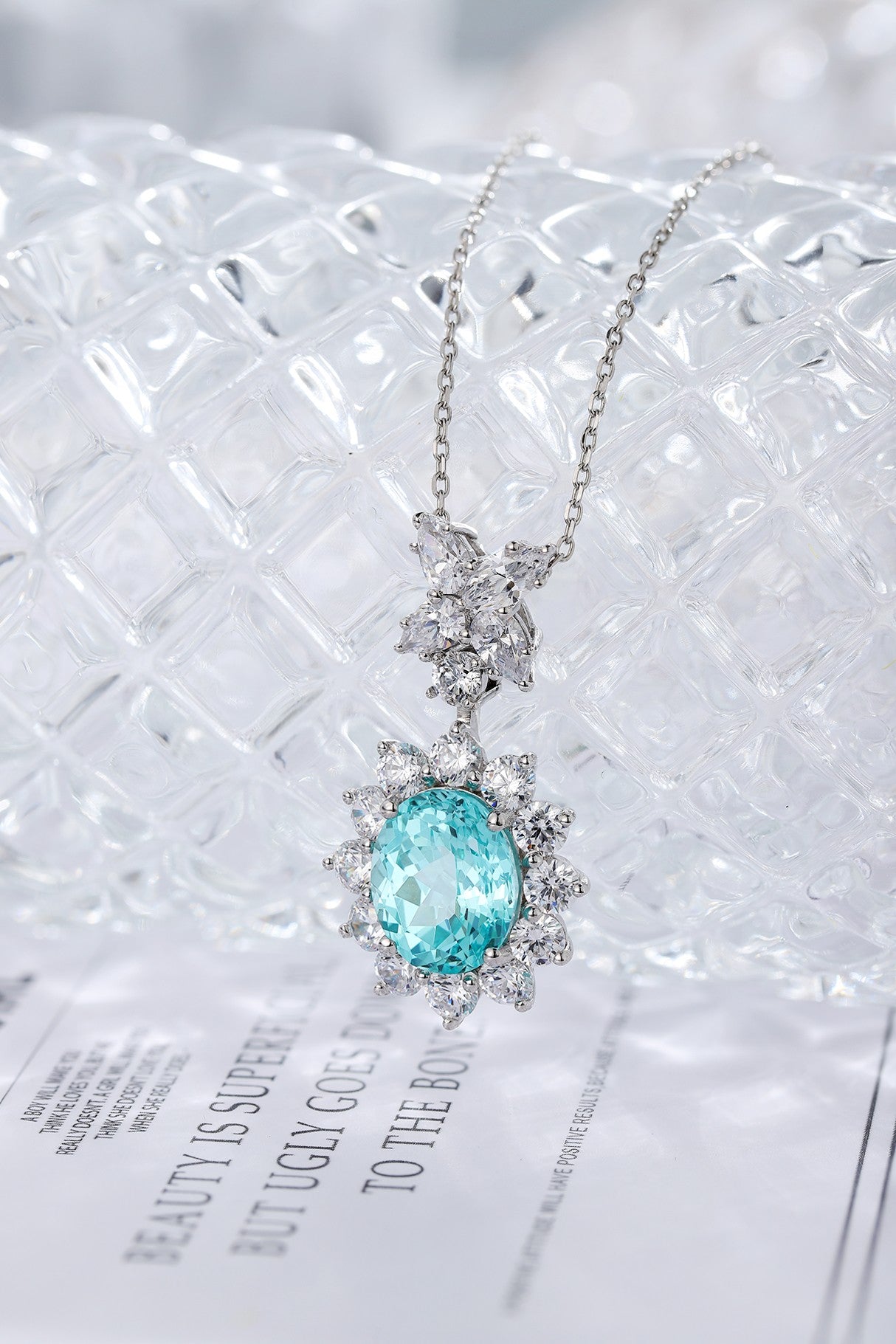 S925 Sterling Silver necklace with Lab-Grown Emerald JSEGN309Y | SHANA LUX