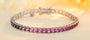 925 silver with a practical clasp, the bracelet has square links inlaid with colored sapphires, rich in colors and fashionabl
