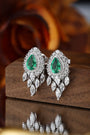 These S925 silver stud earrings have a simple yet fashionable design. The lab-grown emeralds have a rich and pure color, and 