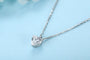 This silver jewelry (S925) has a delicate clasp design; the heart-shaped diamond pendant is transparent and white, with a swe